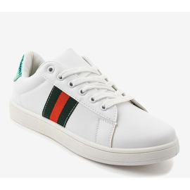 White classic sneakers D1903-313 black red green 1