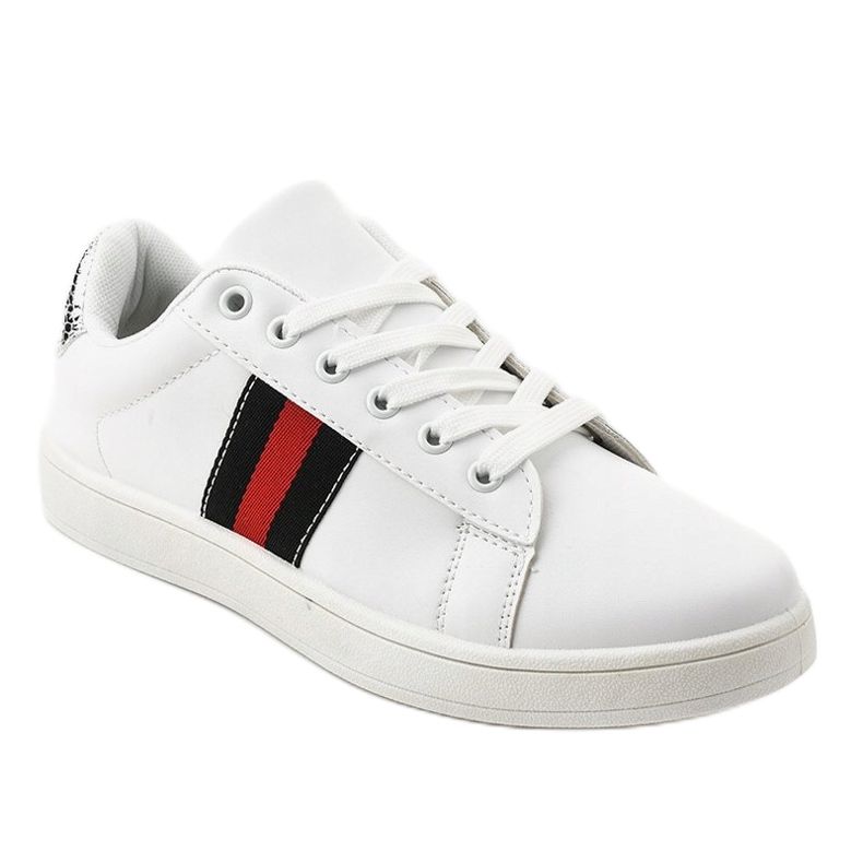 White classic sneakers D1903-319 black red 1