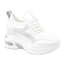 White sports sneakers with the AB5722 system grey 1