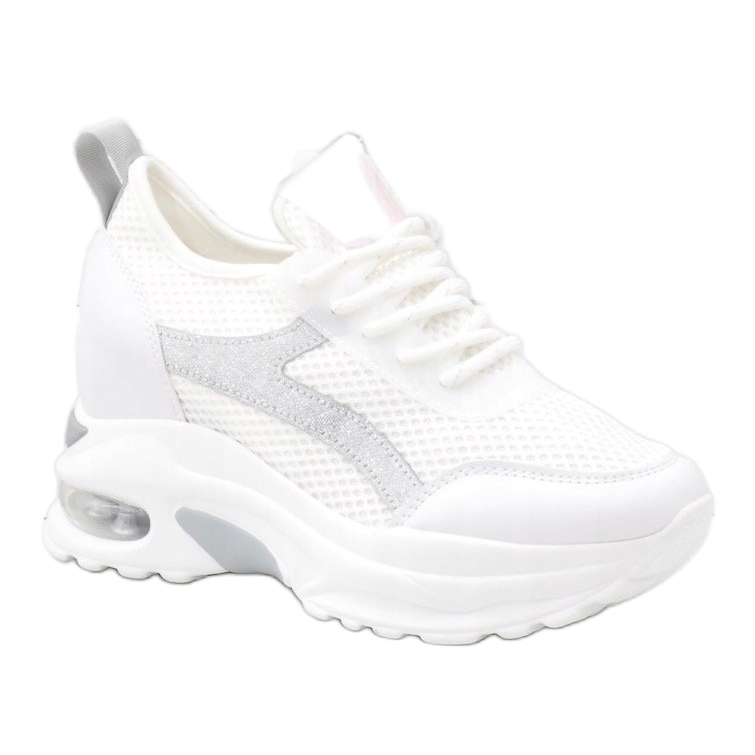 White sports sneakers with the AB5722 system grey 1