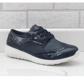 Navy blue women's sports shoes YD-7 1
