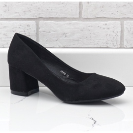 Black pumps on the JF619 eco-suede pillar 1