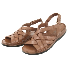 Caprice sandals women's leather brown shoes 3