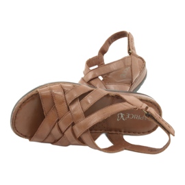 Caprice sandals women's leather brown shoes 6