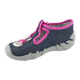 Befado children's shoes 110P379 navy blue pink 2