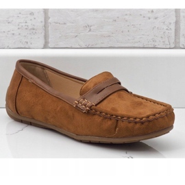 Brown moccasins from ballerinas BO-378 1