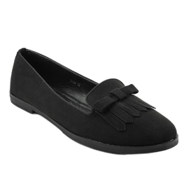 Black eco-suede lordsy loafers 2358 1