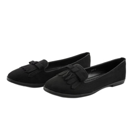 Black eco-suede lordsy loafers 2358 2