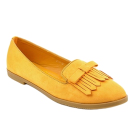 Yellow eco-suede lordsy loafers 2358 1