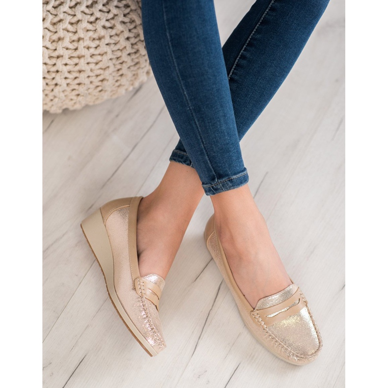 Comer Stylish Loafers On The Platform yellow 2