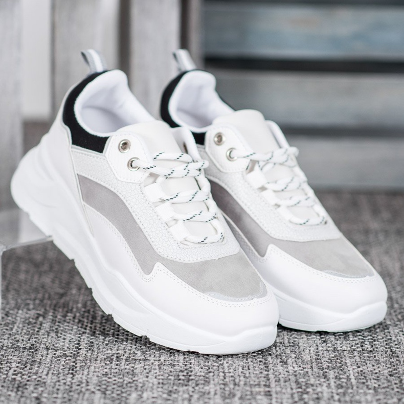 SHELOVET Sneakers On The Platform white black 1