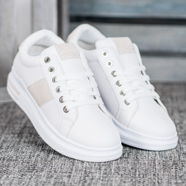 Weide Sports shoes with beige inserts white 1 Weide Sports shoes with beige inserts white 1