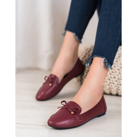 Clowse Elegant burgundy ballerinas red 1
