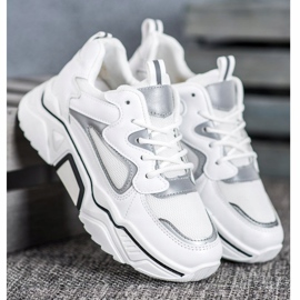 Weide Fashionable Sneakers With Mesh white 2