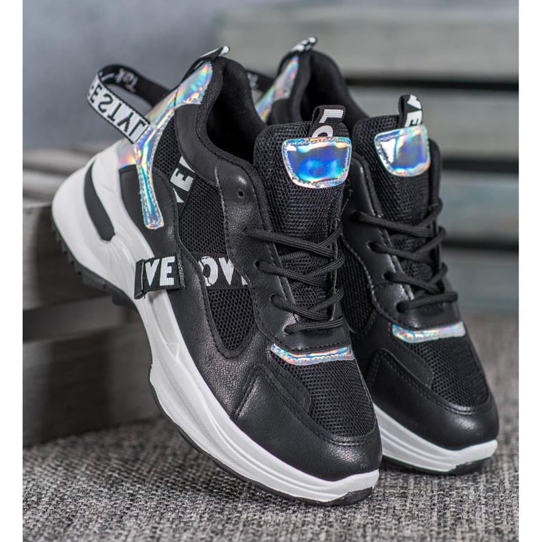 Weide Fashionable Sneakers With Inscriptions black 1