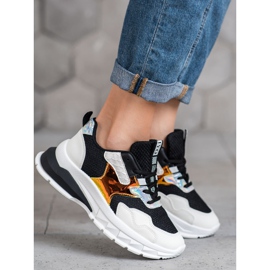 SHELOVET Sneakers With Mesh white black 1