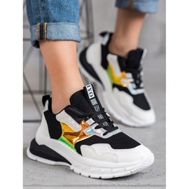 SHELOVET Sneakers With Mesh white black 2