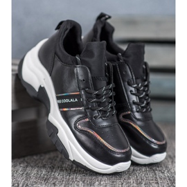 SHELOVET Black Sport Shoes 2