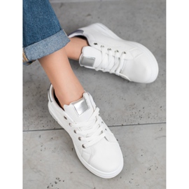 SHELOVET Sneakers With Hidden Wedge white 2