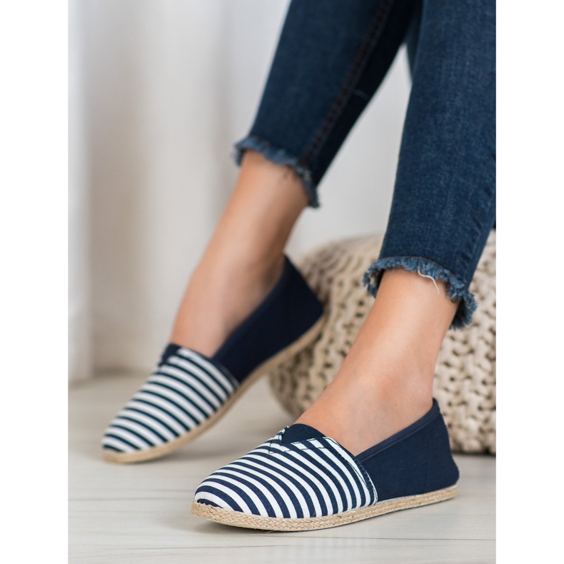 MCKEYLOR Striped Slipons blue 1