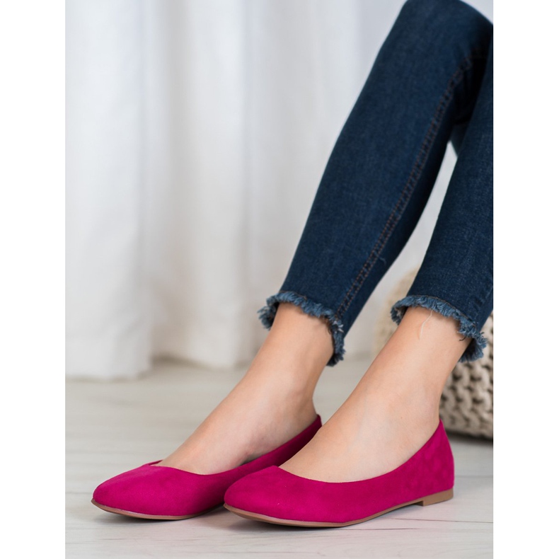 Best Shoes Suede ballerinas purple 2