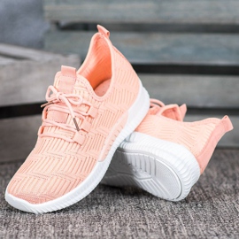 SHELOVET Comfortable Textile Shoes orange 1