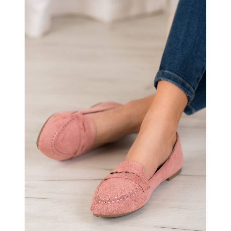 Best Shoes Suede Loafers In Spitz pink 2