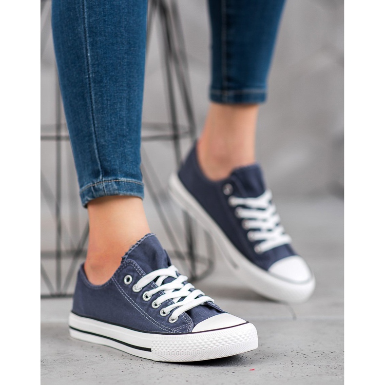 McKey Stylish Textile Sneakers navy blue 1