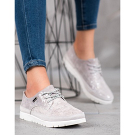 Filippo Leather Brogues On The Platform grey 1