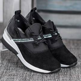 Filippo Leather Sneakers Nice black 1