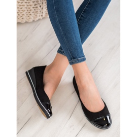McKey Suede Ballerinas On Wedge black 1