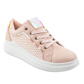 Beige sneakers TL141-3 sneakers pink 1