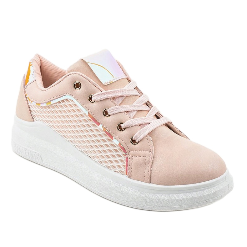 Beige sneakers TL141-3 sneakers pink 1