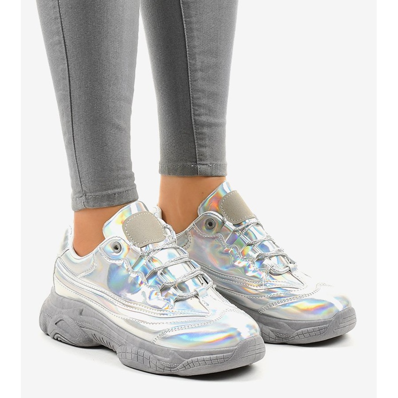 Silver sneakers sneakers Z-9781 grey 1