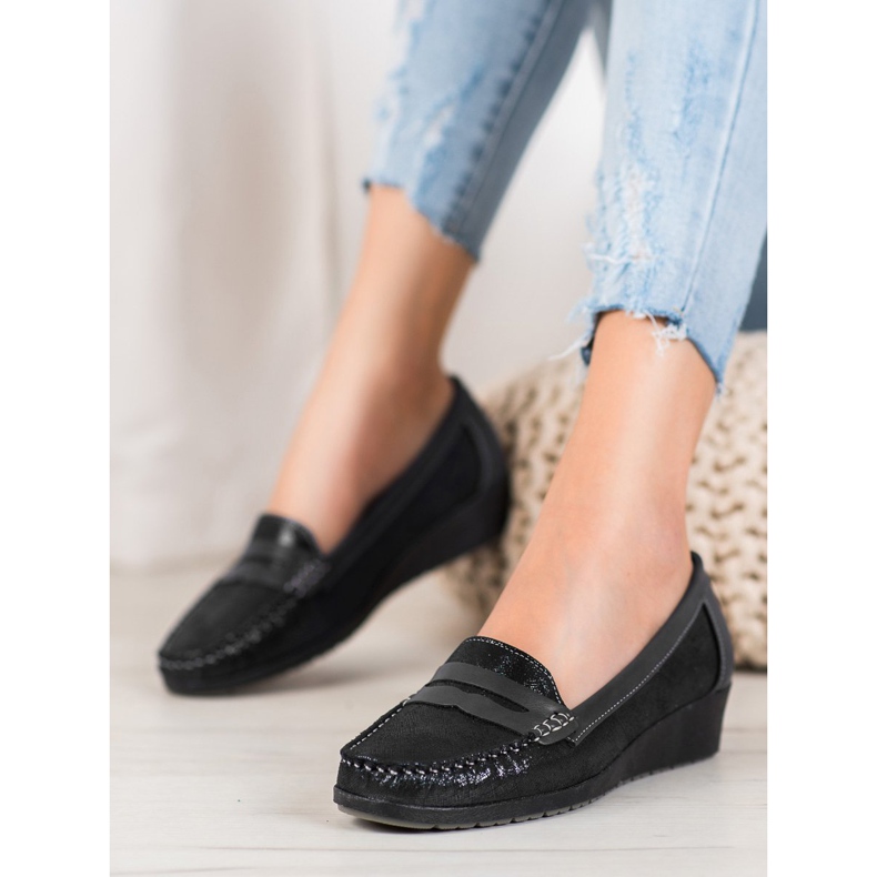 Comer Stylish Loafers On The Platform black 2