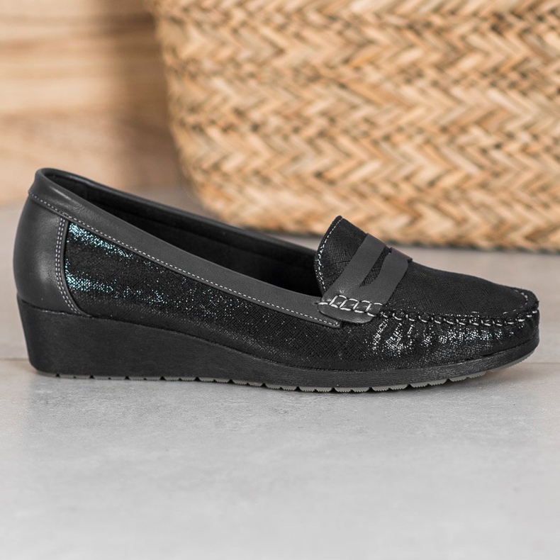 Comer Stylish Loafers On The Platform black 1