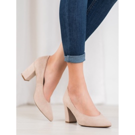 W. Potocki Pumps With Glitter beige golden 1