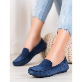 Vinceza Classic Leather Loafers blue 2