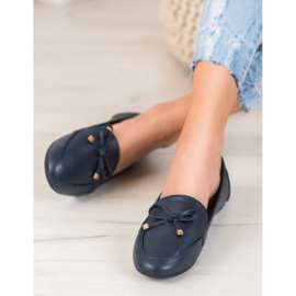 Clowse Elegant navy blue ballerinas 2