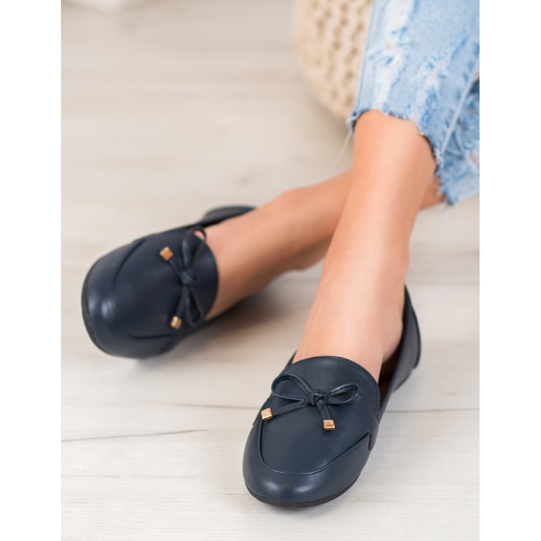 Clowse Elegant navy blue ballerinas 2