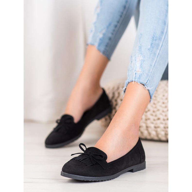 Miss Laura Loafers With A Bow black 1