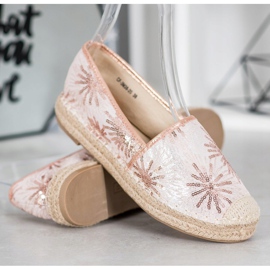 Best Shoes Sequin Espadrilles pink 1