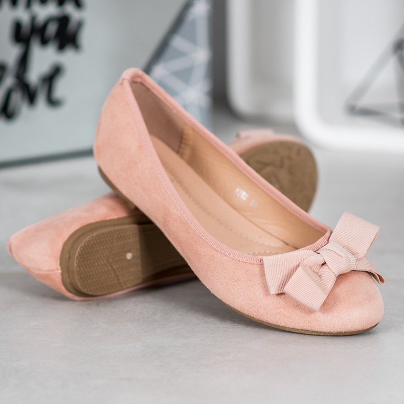 Clowse Stylish Ballerinas With A Bow pink 1