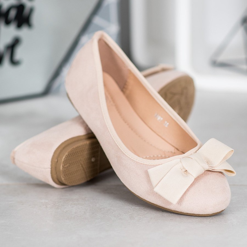Clowse Stylish Ballerinas With A Bow brown 1