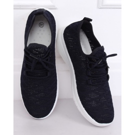 BB76 Navy navy blue sports shoes yellow 2
