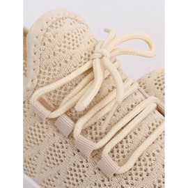 Beige BB76 Beige sports shoes 1