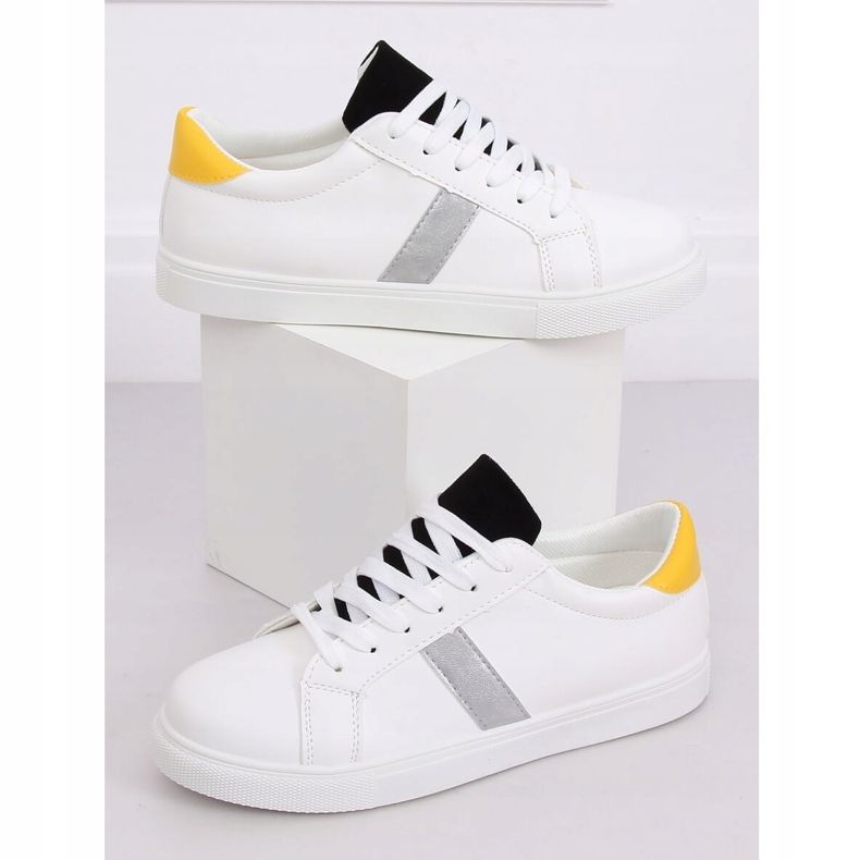 White women's sneakers WB811 WHITE / BLACK 1