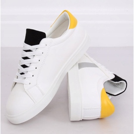 White women's sneakers WB811 WHITE / BLACK 2