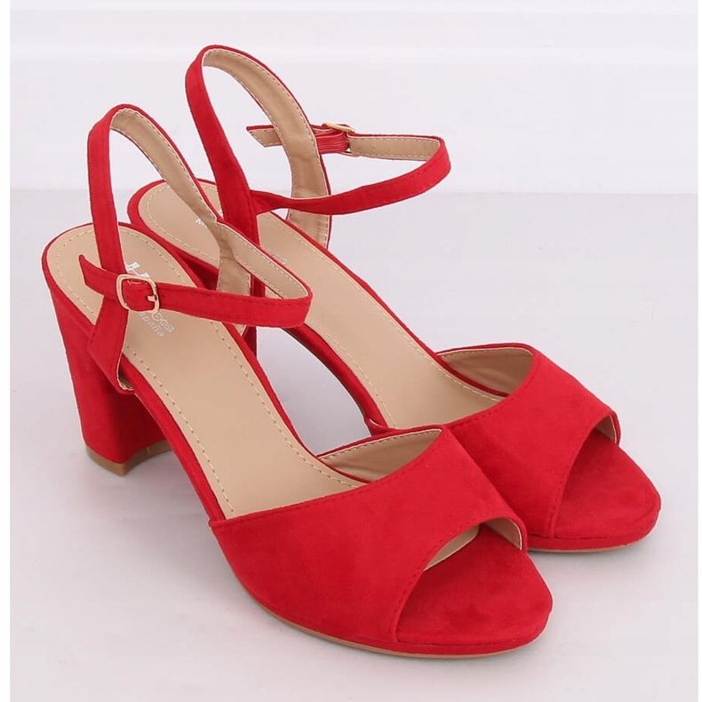 Red high-heeled sandals 955-47 Red 1