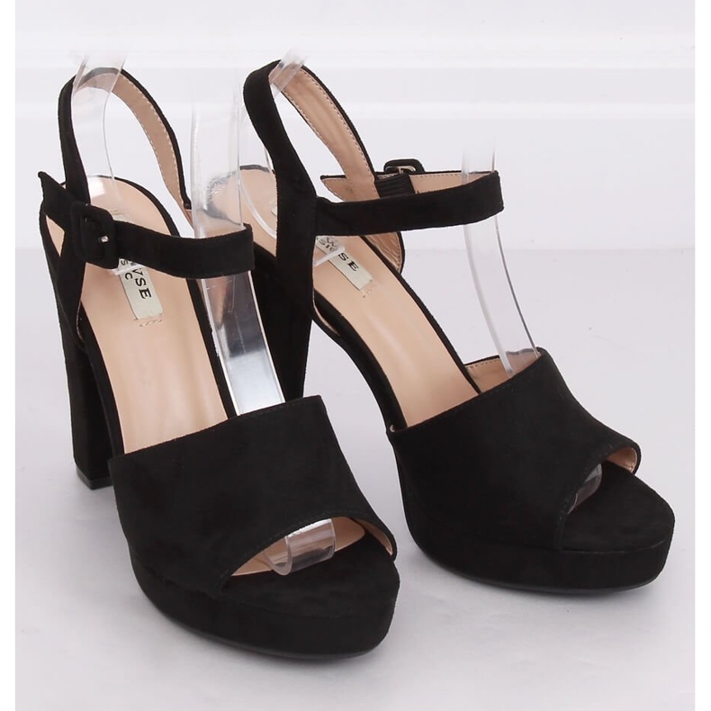 Black high-heeled sandals 9R16 Black 2 Black high-heeled sandals 9R16 Black 2